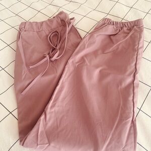 Target Pink Track Pants with Elastic Waistband and Relaxed Fit